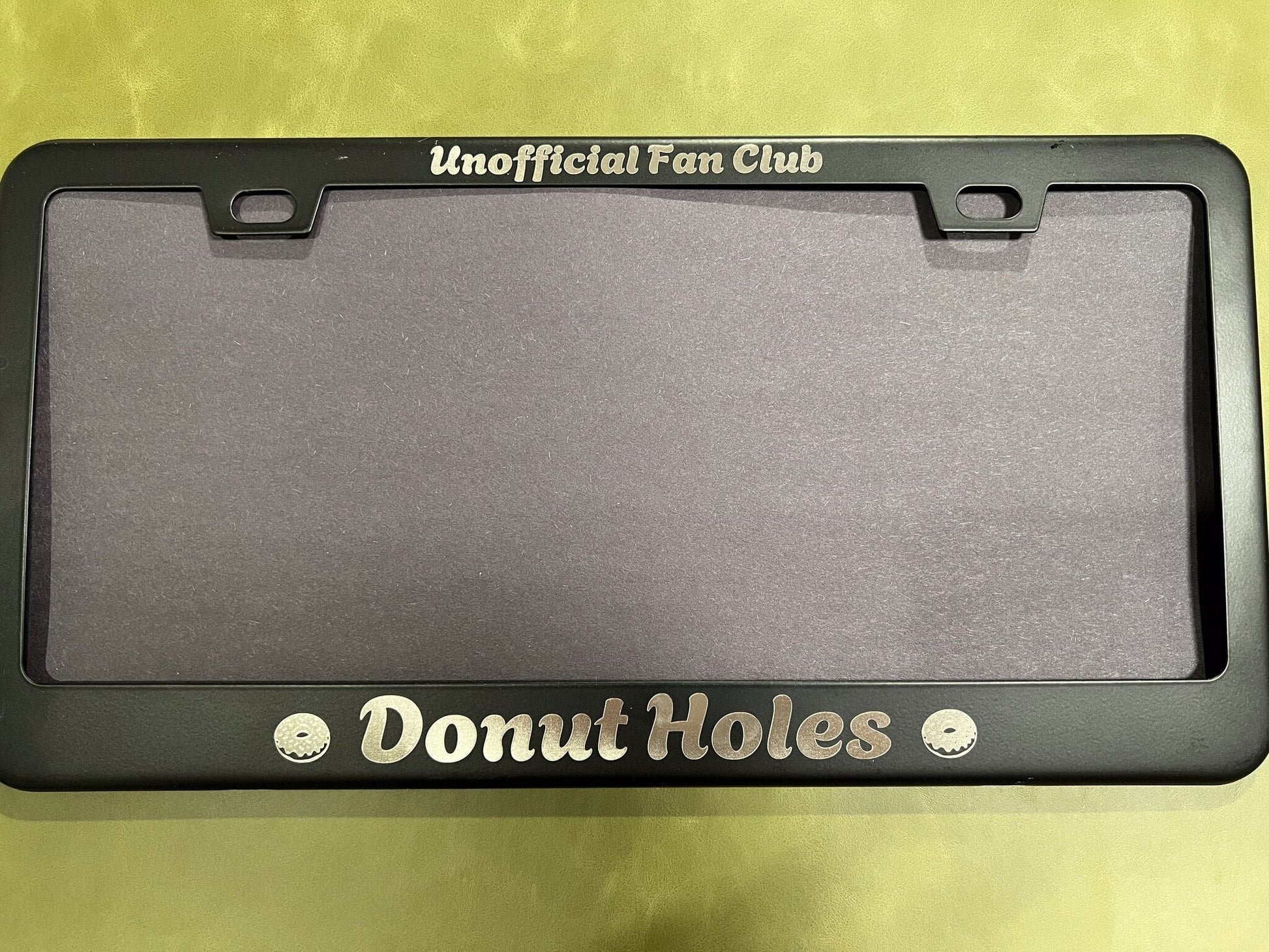 Donut Holes license plate frame