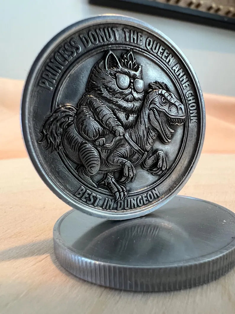 Dungeon Crawler Carl Themed Fantasy Dungeon Coins - Metal - Customizable - Handcrafted