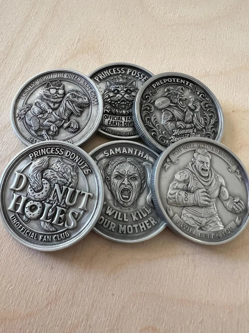 Dungeon Crawler Carl Themed Fantasy Dungeon Coins - Metal - Customizable - Handcrafted