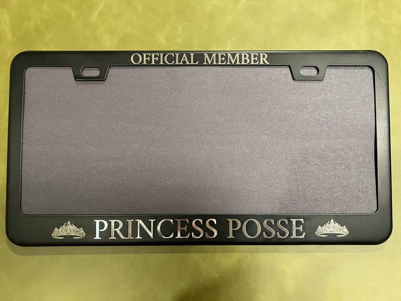 DCC license plate frame - Princess Posse