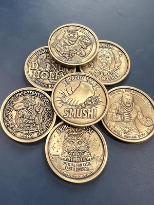 DCC brass coin collection - all seven designs